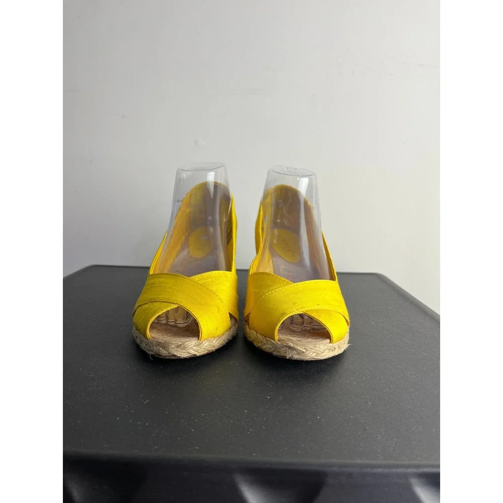 Lauren Ralph Lauren Wedge Sandals Espadrille Peep Toe Resort Summer Coastal